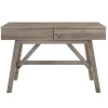 Margo Gray 2-Drawer Wood Desk - Stylish & Functional Office Furniture