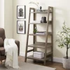Margo Gray 5-Shelf Ladder Bookcase - Stylish & Spacious Bookshelf for Home or Office