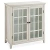 Preston White Vintage 2-Door Storage Cabinet | Durable & Stylish Organizer