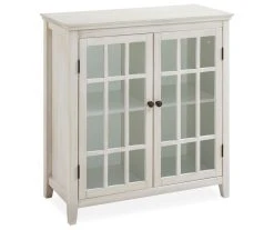 Preston White Vintage 2-Door Storage Cabinet | Durable & Stylish Organizer