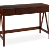 Rockford Antique Tobacco Writing Desk - Classic Wooden Desk for Study & Office