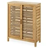 Pierce Bamboo Sliding Door Floor Cabinet | Stylish Storage Solution for Any Room