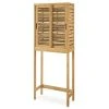 Pierce Bamboo 2-Door Over-The-Toilet Space Saver - Compact Storage Cabinet for Small Bathrooms
