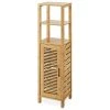 Pierce Bamboo 5-Shelf Mid Cabinet - Stylish & Durable Storage Solution