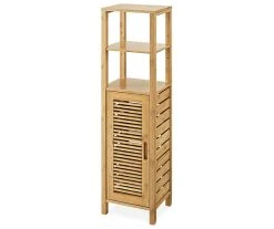 Pierce Bamboo 5-Shelf Mid Cabinet - Stylish & Durable Storage Solution