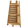 Pierce Bamboo 3-Tier Corner Shelf - Space-Saving Bookshelf for Home & Office