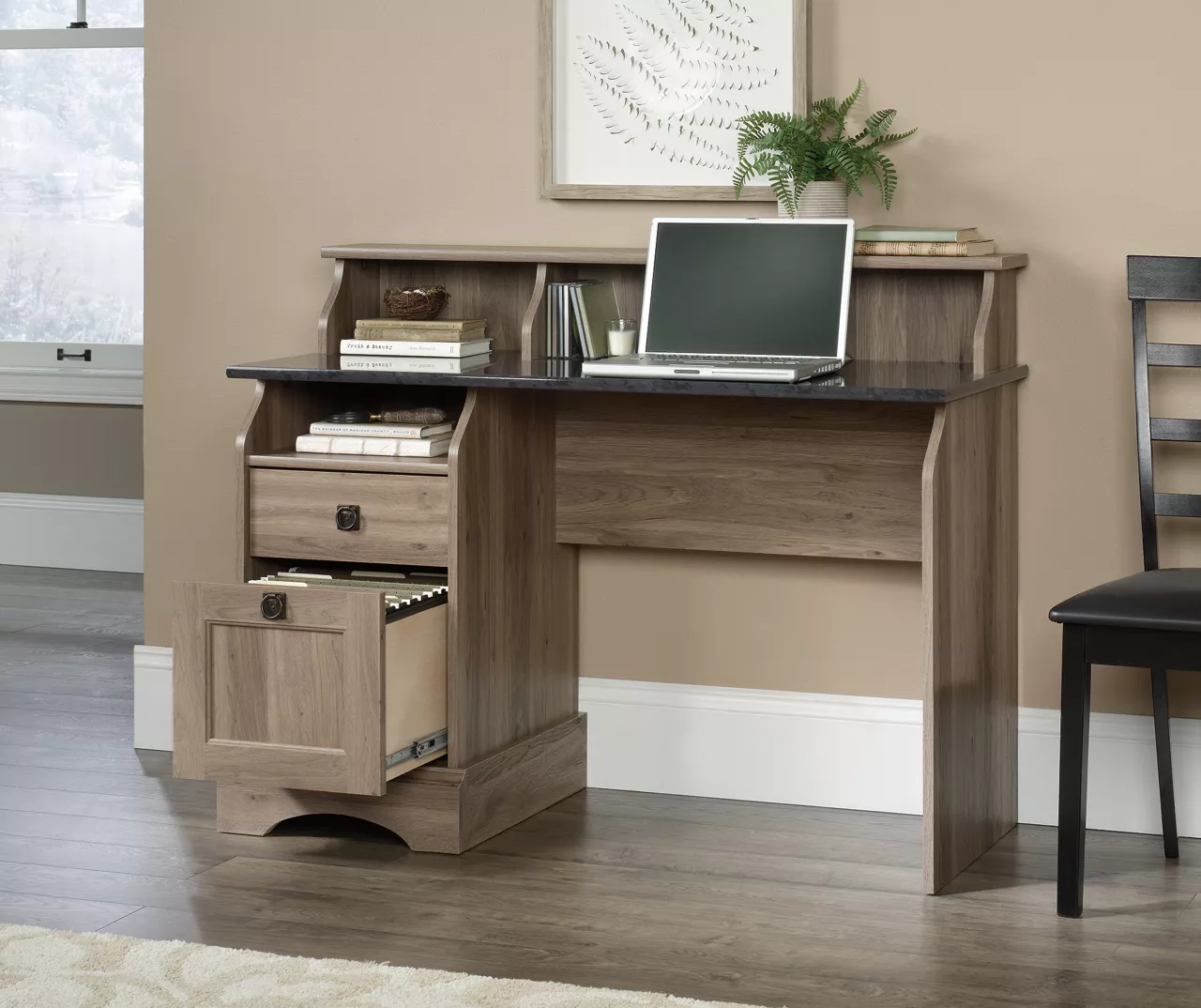 Salt Oak Graham Hill Desk - Premium Solid Wood Writing Desk for Home Office - Image 2