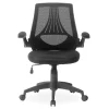 Ergonomic Black Mesh Office Chair with Lumbar Support - Adjustable Height, Swivel & Roll - Comfortable Desk Chair
