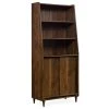 Harvey Park Dark Brown 3-Shelf Wide Bookcase - Stylish & Functional Storage Solution