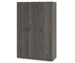 Rodeo Weathered Oak 3-Door Wardrobe - Stylish Storage Cabinet for Home