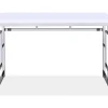 Alize Chrome Geometric Desk | Modern Stylish Office Desk