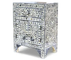 Fowler Lilac Gray Tile Accent Cabinet | Stylish Storage Solution for Home & Office