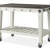 Cayla Two-Tone Rolling Kitchen Cart - Stylish Mobile Storage Solution