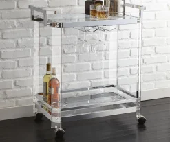 Aerin 2-Shelf Server Cart - Modern Storage Solution for Home & Office