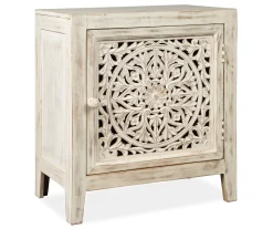 Fossil Ridge White Accent Cabinet - Stylish Storage Solution for Home & Office