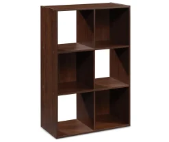 Autumn Cherry 6-Cube Storage Organizer - Versatile Bookshelf & Bookcase for Home, Office, or Dorm
