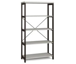 Rustic Farmhouse 5-Tier Bookshelf - Stylish and Durable Bookcase for Home or Office
