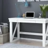 Stockton White Computer Desk - Modern & Sturdy Workstation for Home & Office