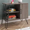 Langley Park Distressed Gray Oak 3-Tier Bookshelf - Rustic Wooden Bookcase for Home & Office