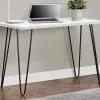Ameriwood Retro Hairpin Desk - Stylish & Functional Writing Desk for Home Office