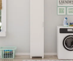 Evolution Selden 16" White Utility Storage Cabinet - Durable, Space-Saving Organizer