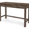 Arlenbry Gray 2-Drawer Desk - Modern Office Furniture, Compact & Stylish Design