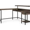 Arlenbry Gray L-Shaped Corner Desk - Modern Home Office Furniture
