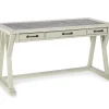 Jonileene White-Gray Modern Desk - Stylish and Functional Office Furniture