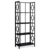 Black Square 4-Shelf Bookcase - Modern Storage Solution for Home & Office