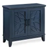 Carly Navy Blue 2-Door Accent Cabinet - Stylish Storage Solution for Home & Office