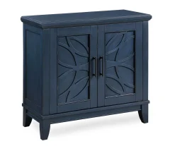 Carly Navy Blue 2-Door Accent Cabinet - Stylish Storage Solution for Home & Office
