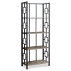 Dark Taupe Square 4-Shelf Open Bookcase - Stylish & Functional Bookshelf