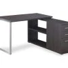 Gray Reversible L-Shaped Corner Desk - Space-Saving Modern Workstation
