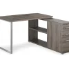 Dark Taupe Reversible L-Shaped Corner Desk - Stylish & Functional Home Office Furniture