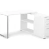 White Reversible L-Shaped Corner Desk – Modern Space-Saving Office Furniture
