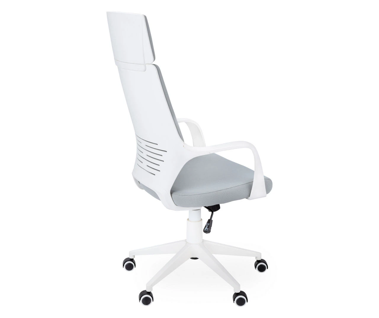 White & Gray Executive Office Chair - Ergonomic High-Back Desk Chair with Lumbar Support - Image 3