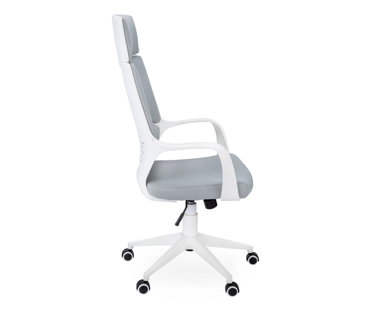White & Gray Executive Office Chair - Ergonomic High-Back Desk Chair with Lumbar Support - Image 4