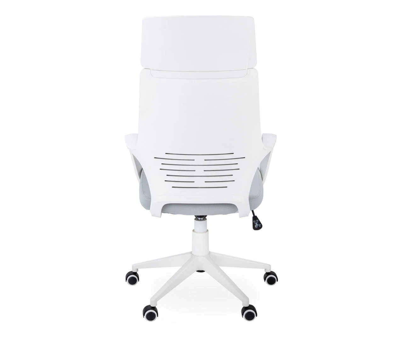 White & Gray Executive Office Chair - Ergonomic High-Back Desk Chair with Lumbar Support - Image 5
