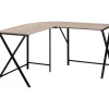 Monarch X Leg L-Shaped Corner Desk - Modern Office Desk for Home & Office