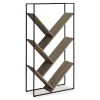 Dark Taupe 5-Shelf Slanted Bookcase - Stylish & Space-Saving Bookshelves