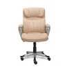 Fawn Tan Linen Executive Office Chair – Ergonomic Comfort & Style