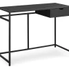 Stylish Black Metal Computer Desk - Modern Office & Home Workspace Solution