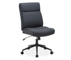Villa Park Black Upholstered Armless Office Chair - Comfortable & Stylish