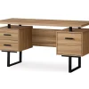 60" 3-Drawer Modern Computer Desk - Sturdy & Spacious Home Office Furniture