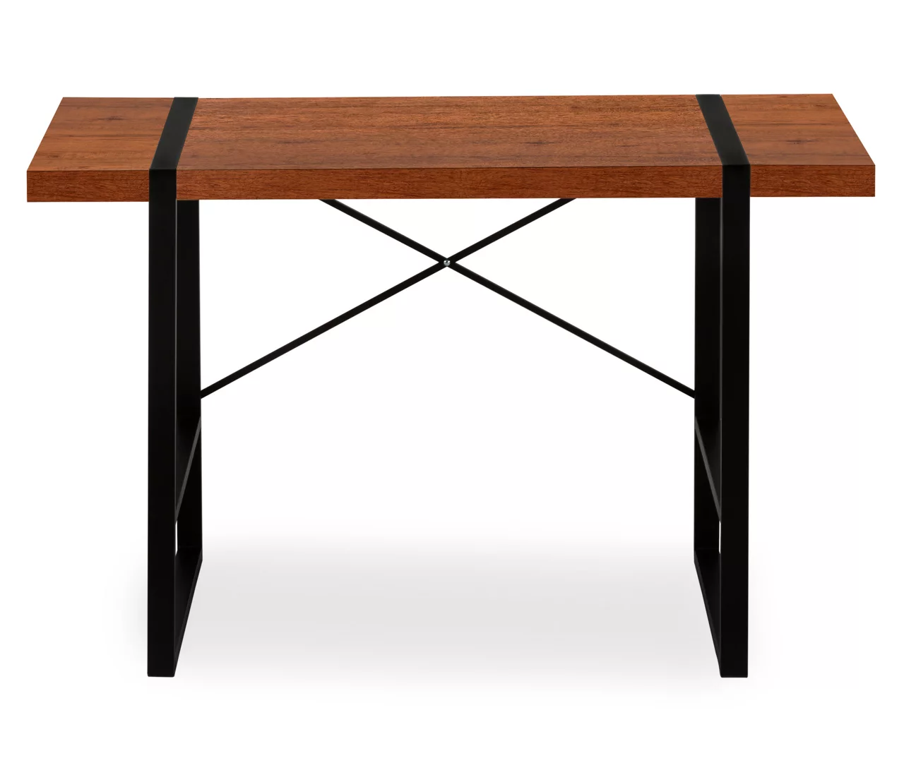 Cherry Wood Look Thick Panel Computer Desk - Stylish & Durable Home Office Desk - Image 4