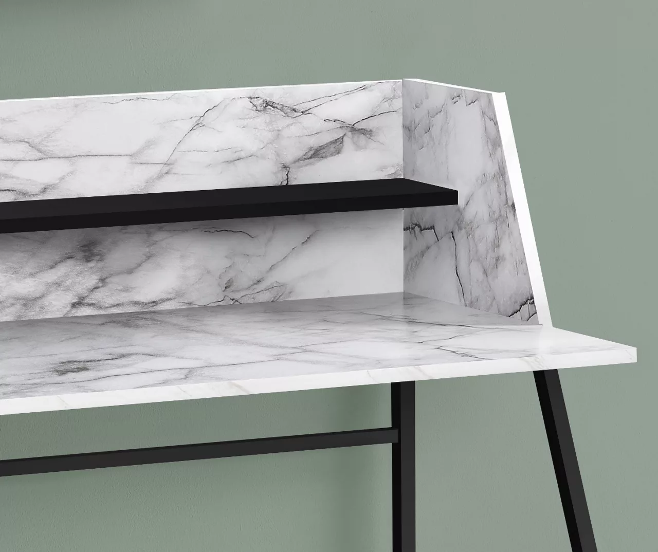 Monarch Office Desk With Hutch - Stylish & Functional Modern Desk for Home & Office - Image 18