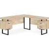 Stylish Natural Wood Look 3-Drawer L-Shaped Corner Computer Desk - Perfect for Home Office