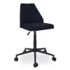 Brittany Blue Linen Office Chair - Ergonomic & Stylish Desk Chair