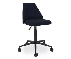 Brittany Blue Linen Office Chair - Ergonomic & Stylish Desk Chair