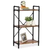 Black Industrial 3-Tier Bookshelf - Sturdy & Stylish Storage Solution
